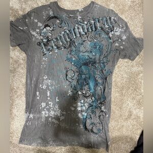 Big Star Charcoal Tee with White Graphic